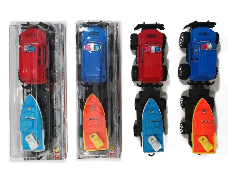FRICTION CAR W/PULL BACK BOAT 2 COLOR - HP1156892