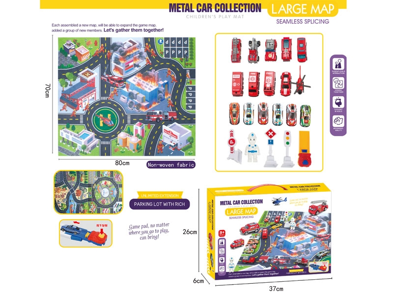 FREE WAY DIE CAST CAR SET W/SCENE MAP - HP1157024