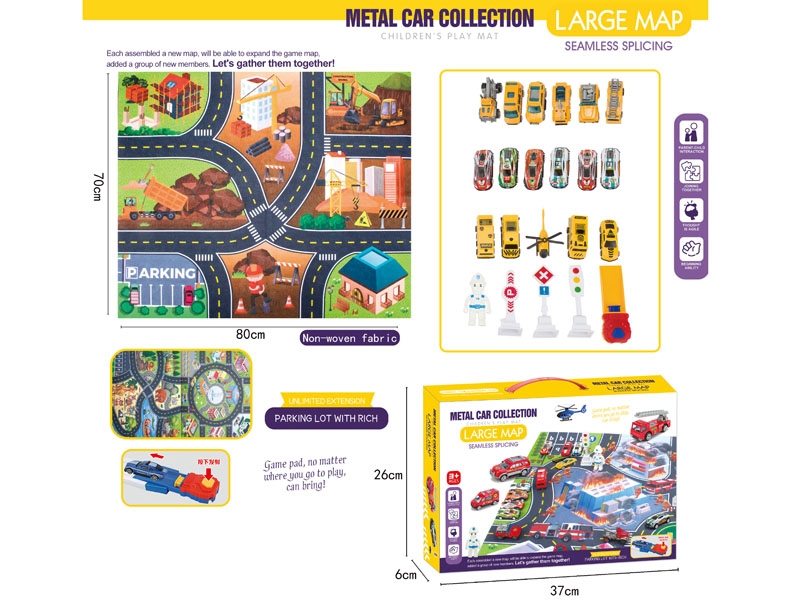 FREE WAY DIE CAST CAR SET W/SCENE MAP - HP1157025
