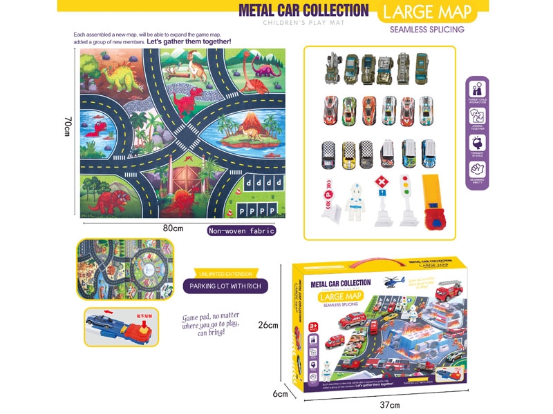 FREE WAY DIE CAST CAR SET W/SCENE MAP - HP1157027