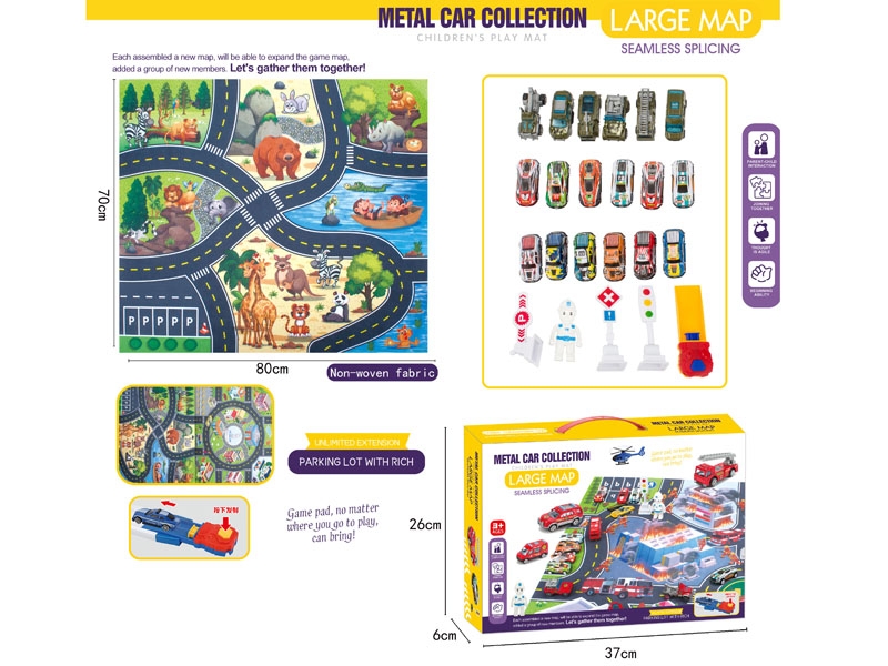 FREE WAY DIE CAST CAR SET W/SCENE MAP - HP1157028