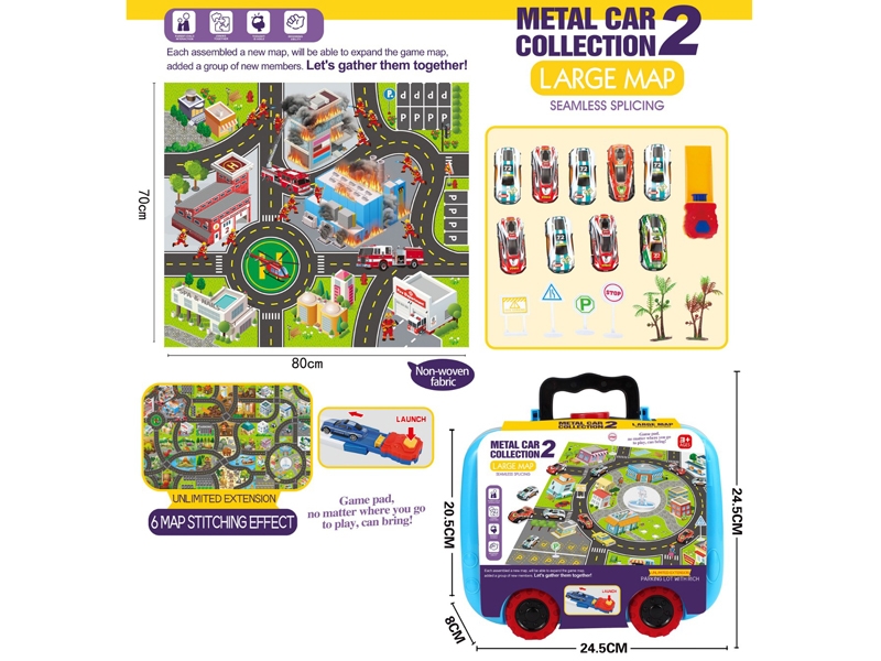 FREE WAY DIE CAST CAR SET W/SCENE MAP - HP1157031
