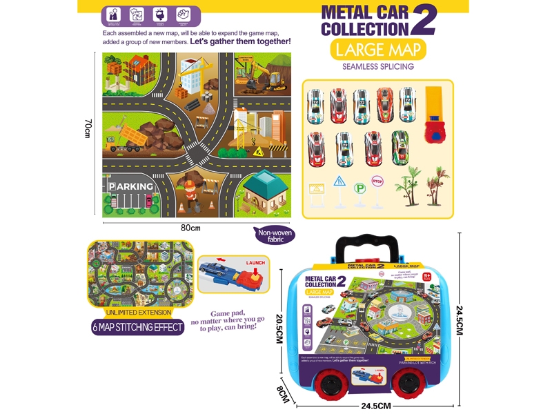 FREE WAY DIE CAST CAR SET W/SCENE MAP - HP1157032