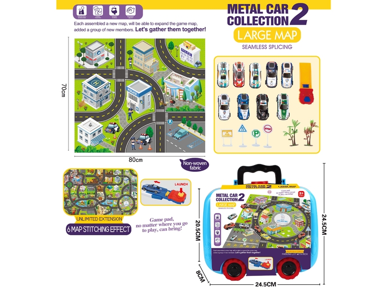 FREE WAY DIE CAST CAR SET W/SCENE MAP - HP1157033