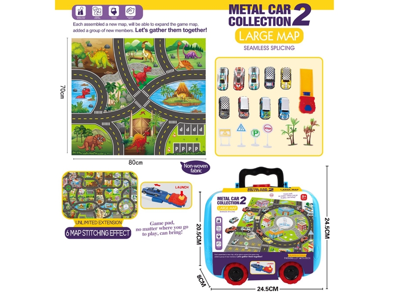 FREE WAY DIE CAST CAR SET W/SCENE MAP - HP1157034