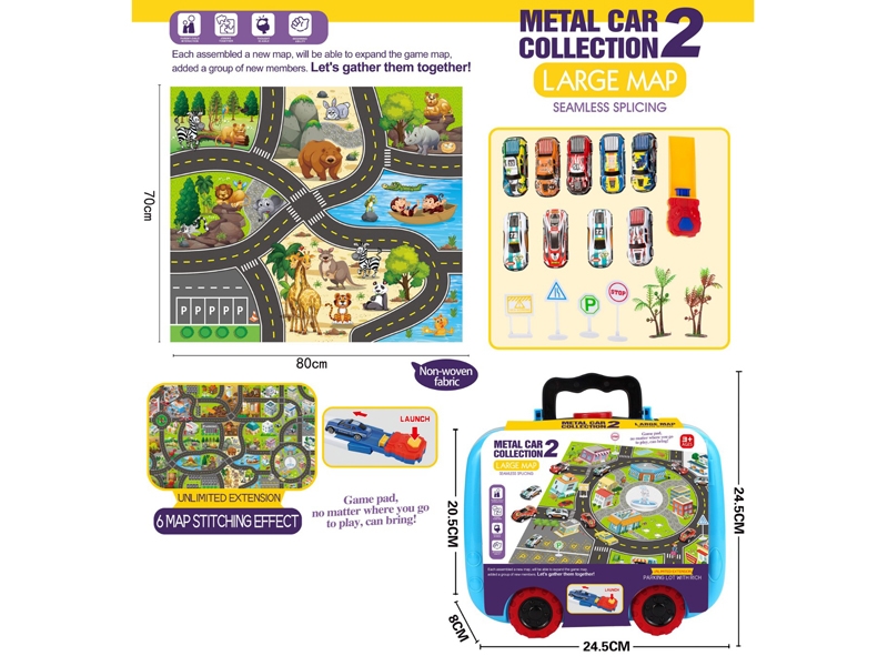 FREE WAY DIE CAST CAR SET W/SCENE MAP - HP1157035