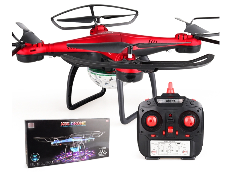 4-AXIS R/C QUAD-COPTER W/LIGHT & USB,RED/BLACK/WHITE/BLUE,INCLUDED BATTERY - HP1157065
