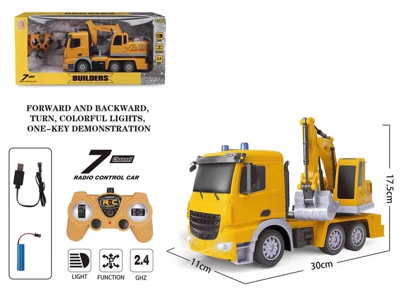 7 FUNCTION R/C CONSTRUCTION CAR W/USB,INCLUDED BATTERY - HP1157361