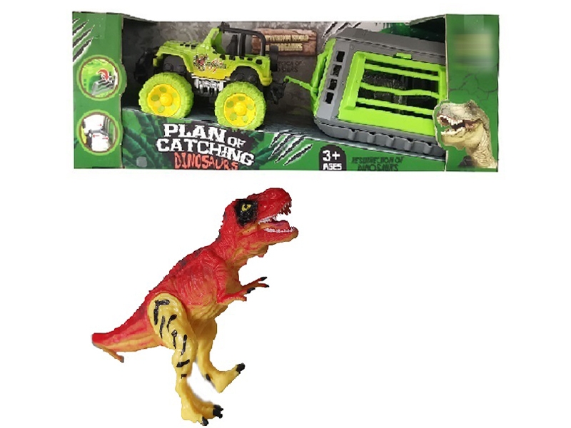 FRICTION CAR W/TYRANNOSAURUS REX - HP1157492