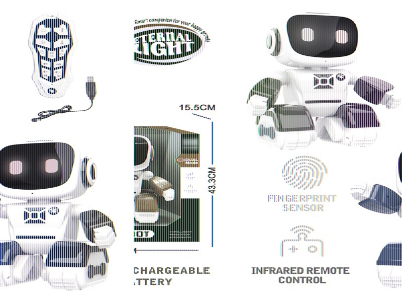INFRARED R/C ROBOT W/LIGHT & MUSIC & USB,PINK/BLUE - HP1157605