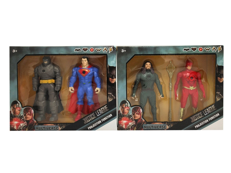 JUSTICE LEAGUE SET W/PROJECTION，2PCS，2ASST - HP1157686