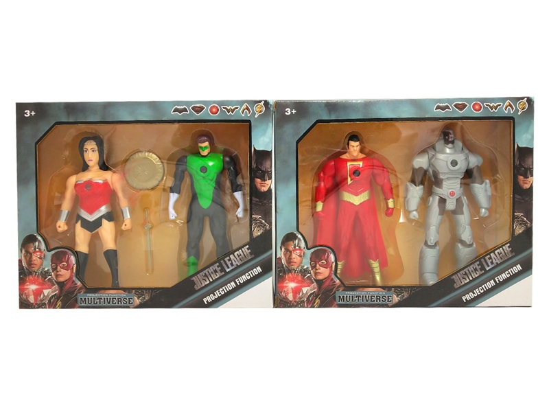 JUSTICE LEAGUE SET W/PROJECTION，2PCS，2ASST - HP1157687