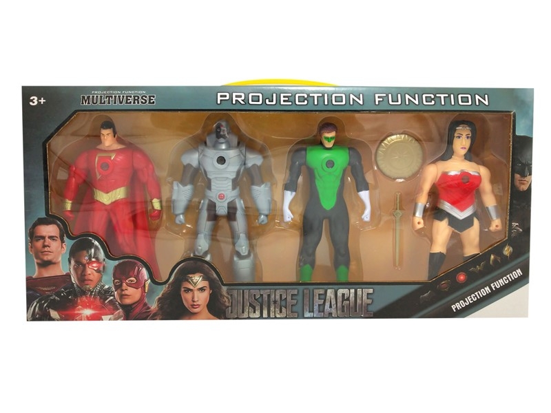 JUSTICE LEAGUE SET W/PROJECTION，4PCS - HP1157689