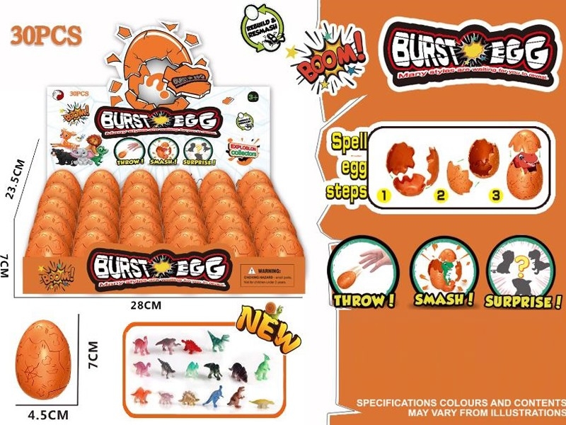 BURST EGG W/DINOSAUR,30PCS/DISPLAY BOX - HP1157988
