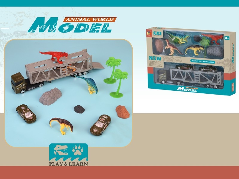 DIE CAST FREE WAY MILITARY CAR W/DINOSAURE,2PCS - HP1158325