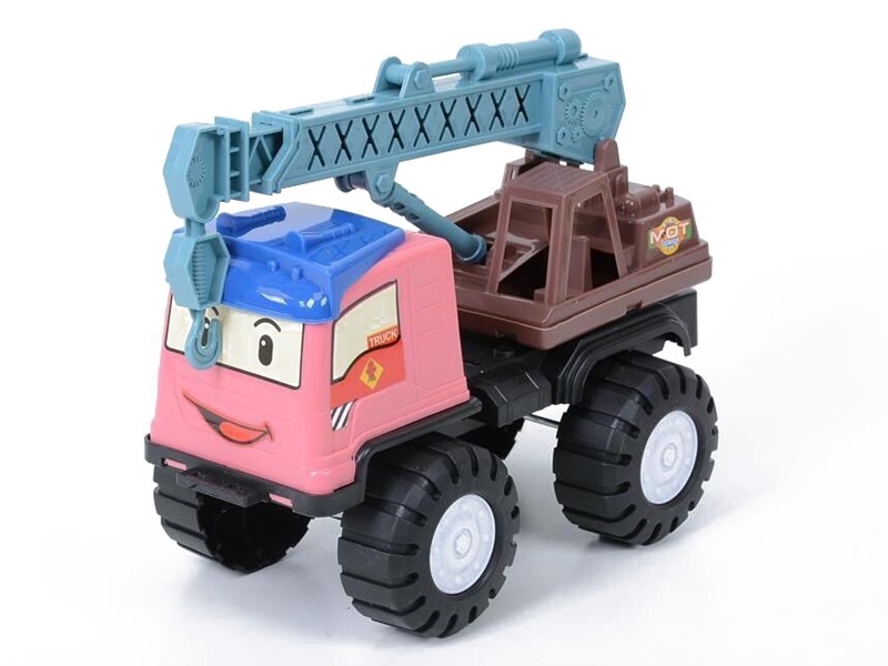 FREE WAY CONSTRUCTION CAR，BROWN/PINK - HP1158551