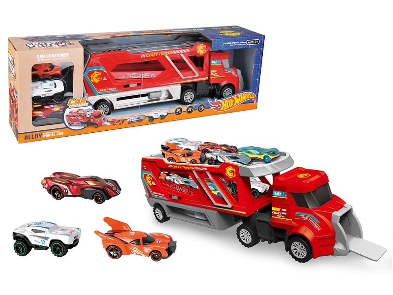 FREE WAY TRUCK WITH SHOOTING FUNCTION, WITH 3 ALLOY CARS - HP1159009