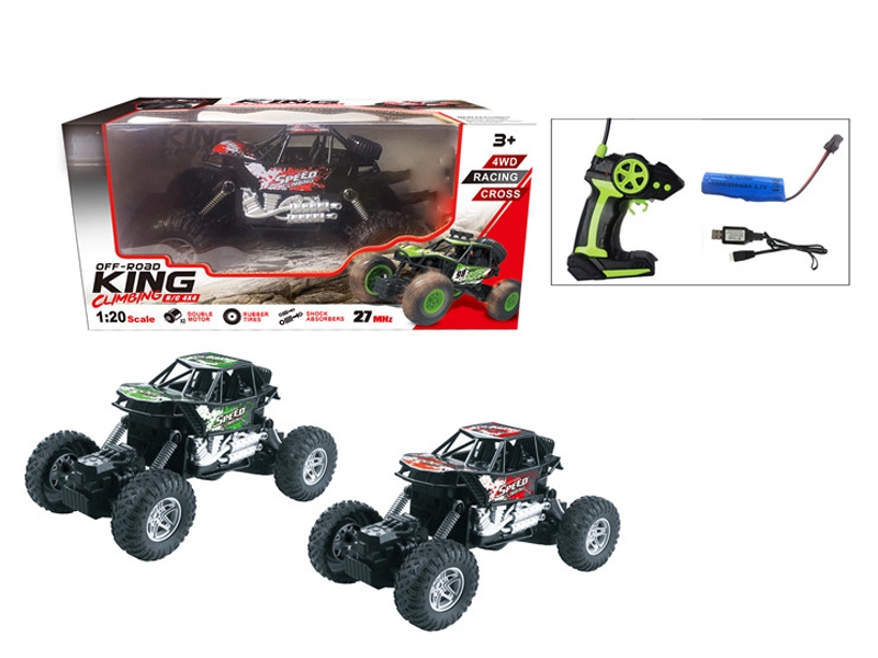 4WD RC CAR,INCLUDED 3.7V BATTERY GREEN/RED - HP1159549