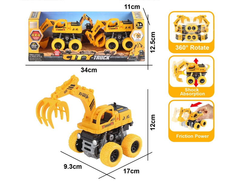 FRICTION CONSTRUCTION TRUCK 2 PCS - HP1159564