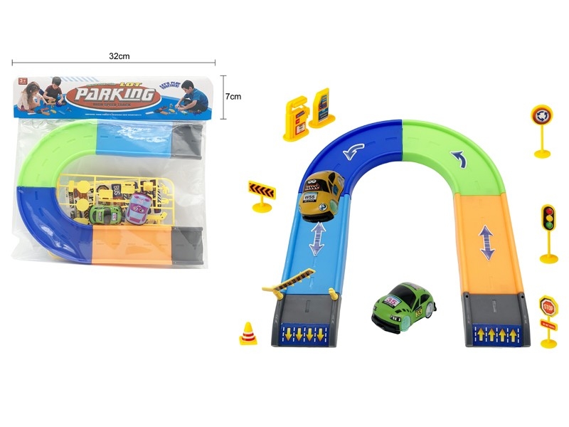PARKING LOT SET W/2PCS PULL BACK CAR - HP1159962