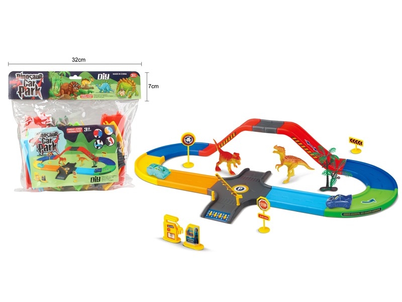 PARKING LOT SET W/2PCS FREE WAY CAR & 2PCS DINOSAUR & 1PCS TREE - HP1159965