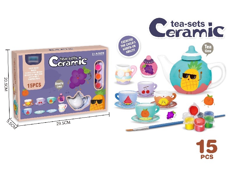 PAINTED PORCELAIN TEA SET - HP1160897