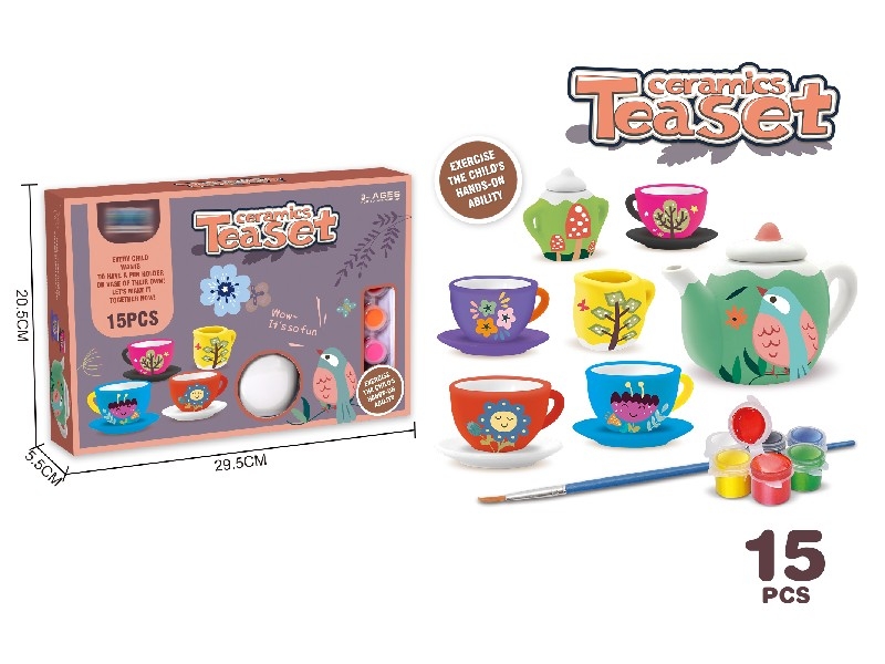 PAINTED PORCELAIN TEA SET - HP1160899