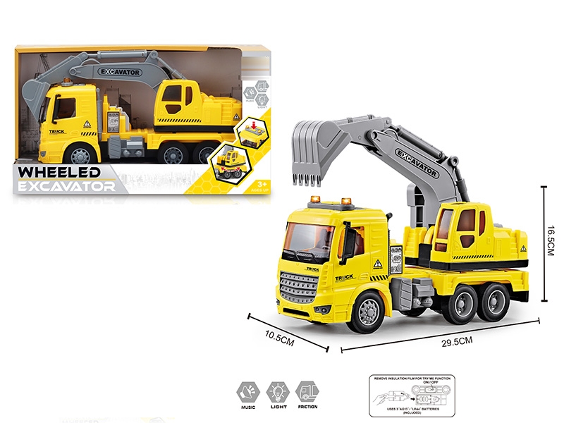 FRICTION CONSTRUCTION TRUCK W/LIGHT&MUSIC - HP1161101