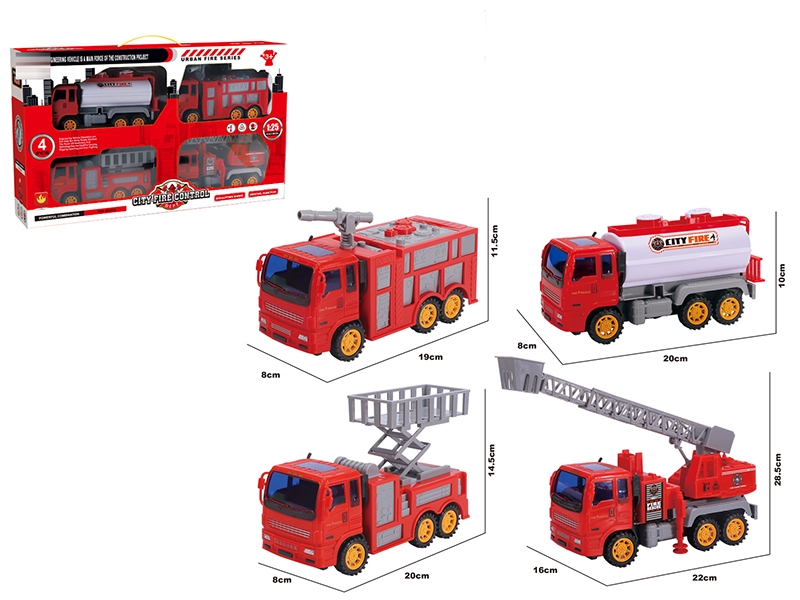 FRICTION FIRE ENGINE 4PCS - HP1161522