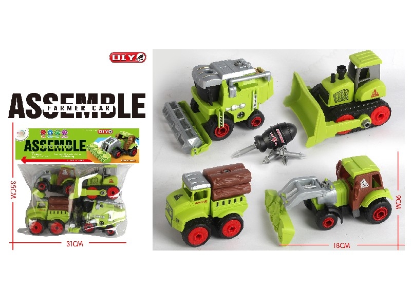 ASSEMBLY FREE WAY FARMER TRUCK 4PCS/4ASST - HP1161677