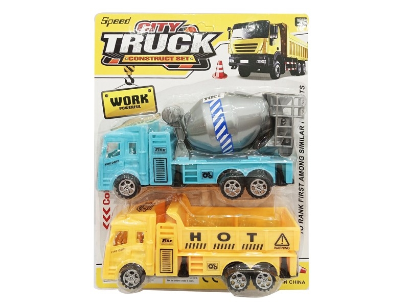 FRICTION CONSTRUCTION CAR，YELLOW/BLUE - HP1161932