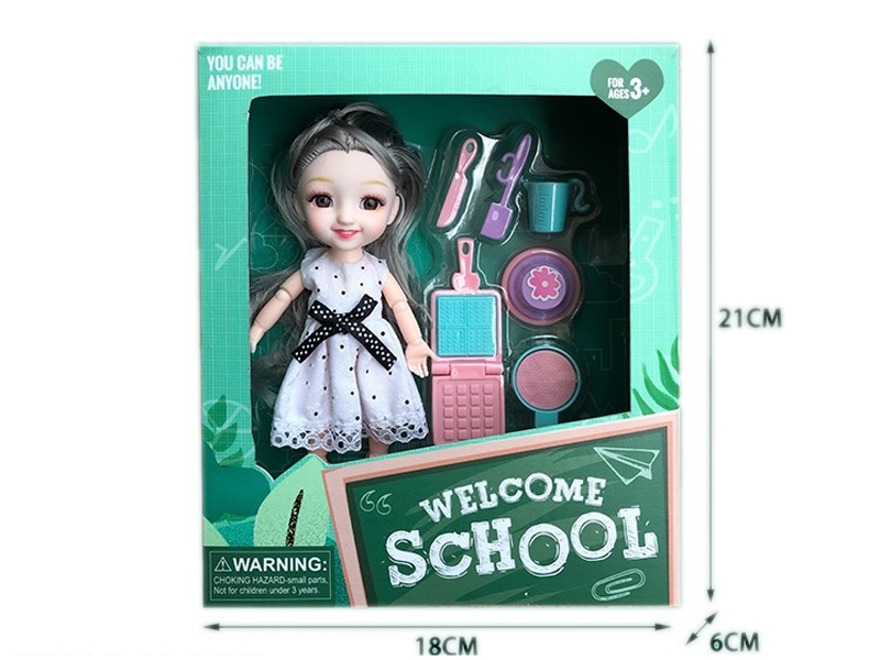 6寸关节3D眼精品娃娃带配件/实身 - HP1162067