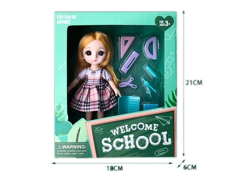 6寸关节3D眼精品娃娃带配件/实身 - HP1162071