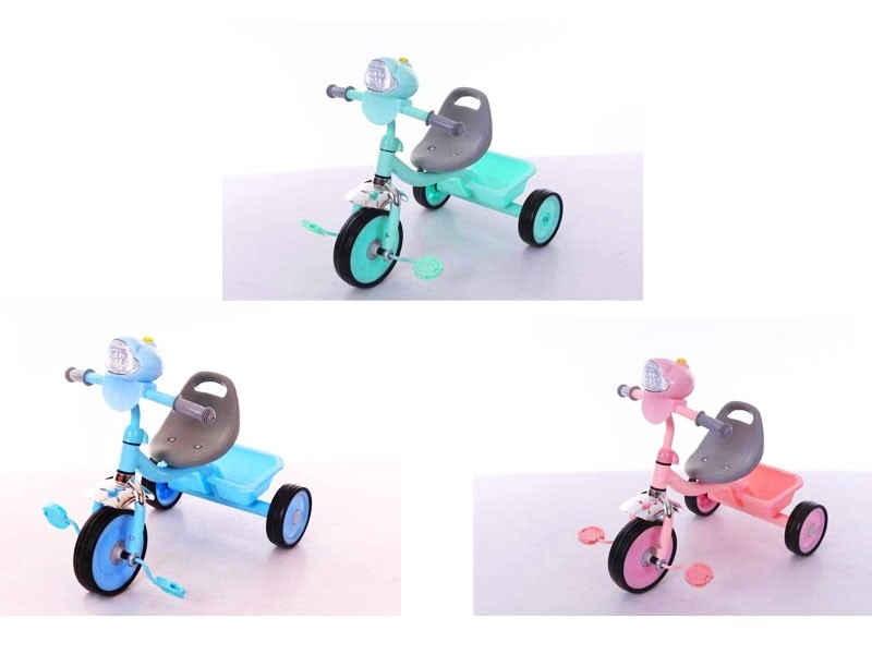 CHILD TRICYCLE W/LIGHT & MUSIC,PINK/BLUE/GREEN - HP1162915