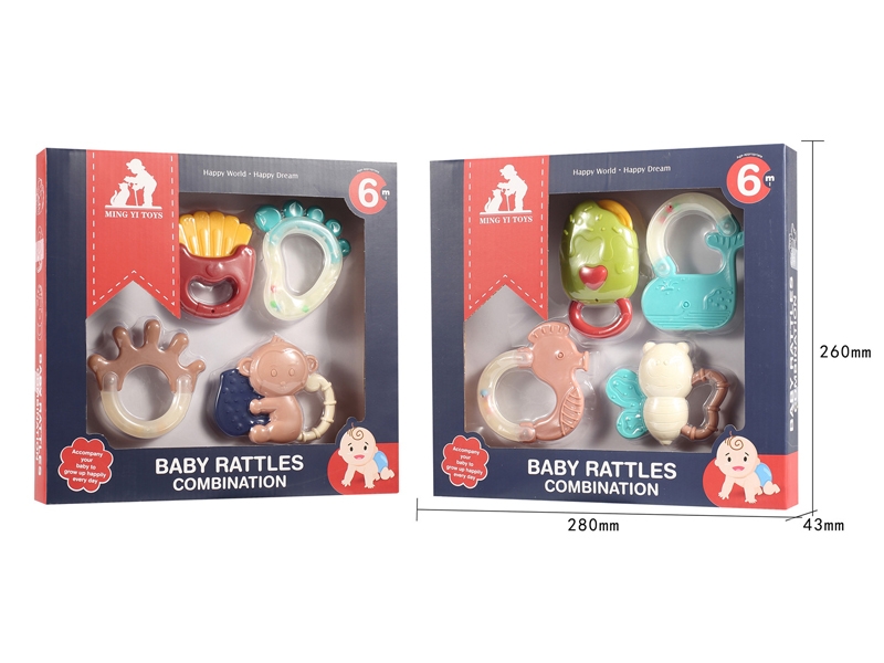 BABY RATTLE 4PCS，2ASST - HP1162948