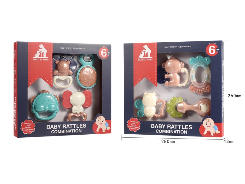 BABY RATTLE 4PCS，2ASST - HP1162949