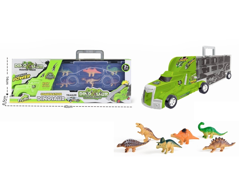 FREE WAY CONTAINER TRUCK W/DINOSAURE 6PCS - HP1163153