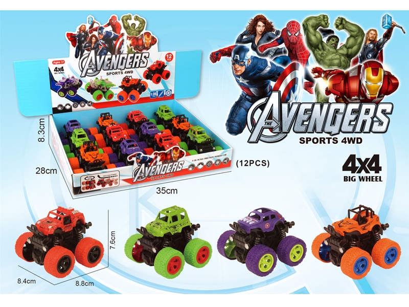 FRICTION CAR 12PCS/DISPLAY BOX - HP1163586