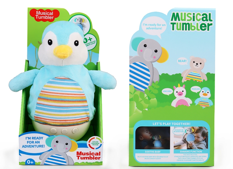 20CM PLUSH PENGUINS W/LIGHT&MUSIC - HP1164324