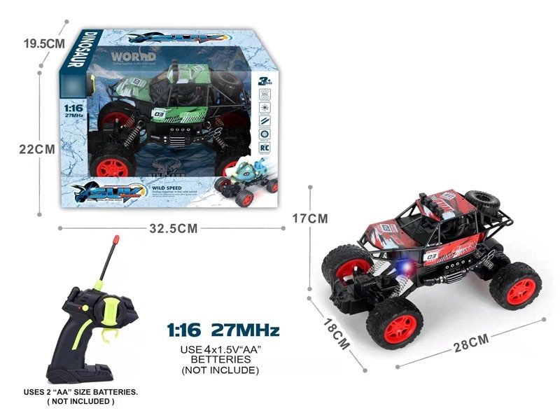 1:16 4-CHANNEL RC CAR W/RED,GREEN & NOT INCLUDE BATTERY - HP1164538