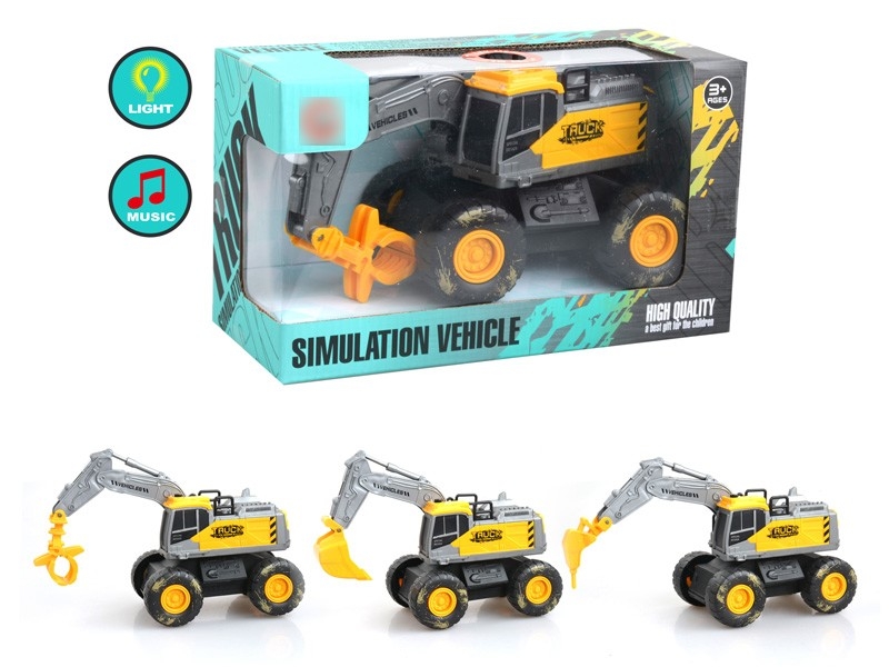 FRICTION CONSTRUCTION CAR W/LIAGHT & MUSIC,3ASST - HP1165476