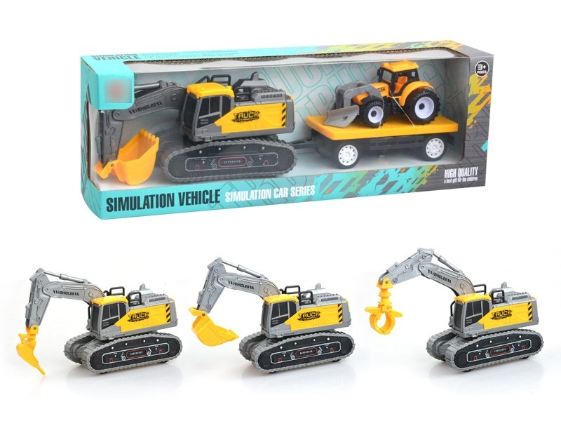 FRICTION CONSTRUCTION CAR W/PULL BACK CAR,3ASST - HP1165542