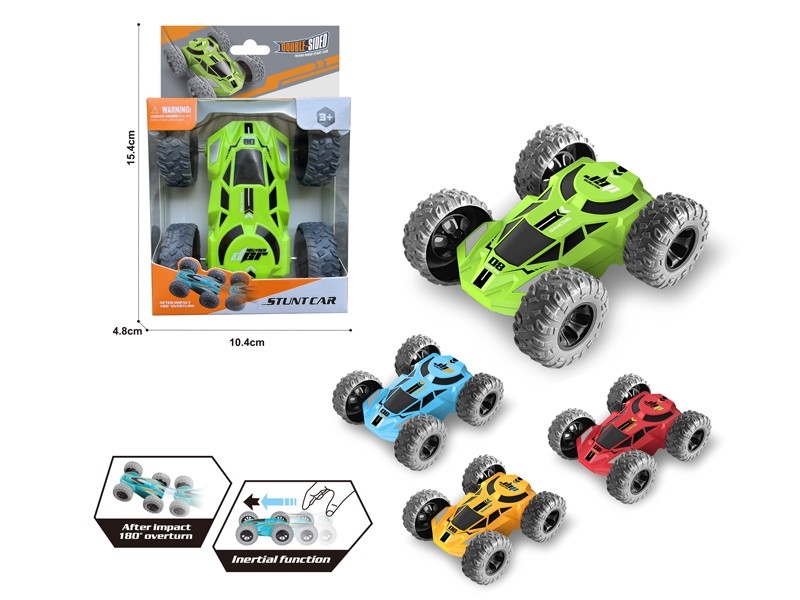 INERTIA SPECIAL EFFECT DOUBLE SIDED DUMP CAR,GREEN/BLUE/YELLOW/RED - HP1165636