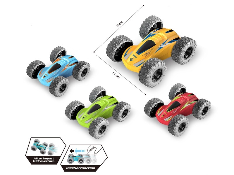 INERTIA SPECIAL EFFECT DOUBLE SIDED DUMP CAR,GREEN/BLUE/YELLOW/RED - HP1165638