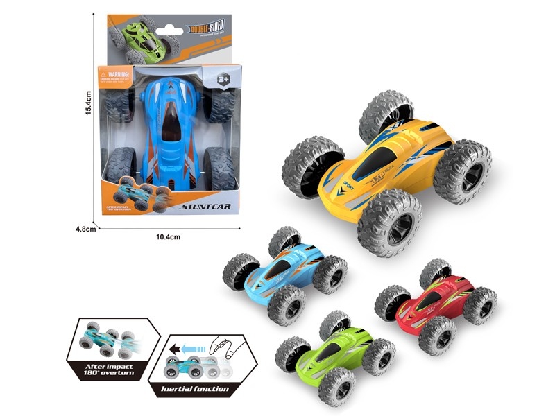 INERTIA SPECIAL EFFECT DOUBLE SIDED DUMP CAR,GREEN/BLUE/YELLOW/RED - HP1165640