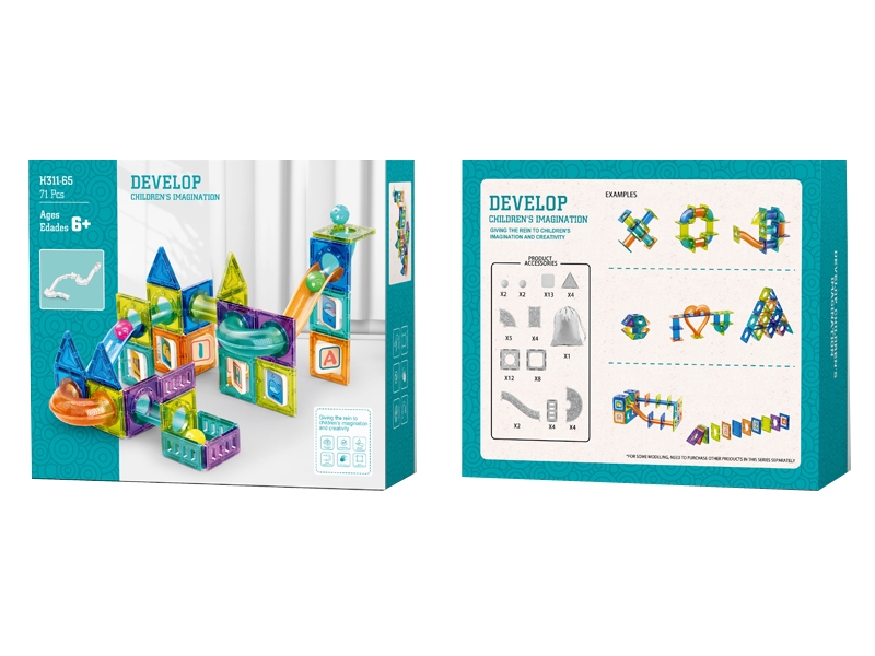 MAGNETIC BUILDING BLOCKS 71PCS - HP1165810