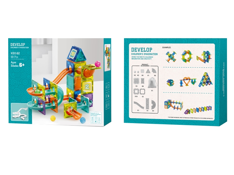 MAGNETIC BUILDING BLOCKS 68PCS - HP1165812