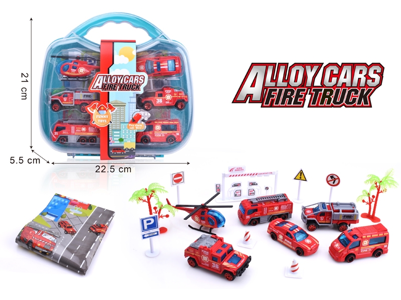 1:64 FIRE SUIT SCENE W/FREE WAY DIE-CAST CAR 6PCS - HP1166000