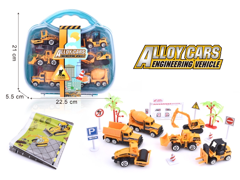 1:64 ENGINEERING SUITE SCENE W/FREE WAY DIE-CAST CAR 6PCS - HP1166002
