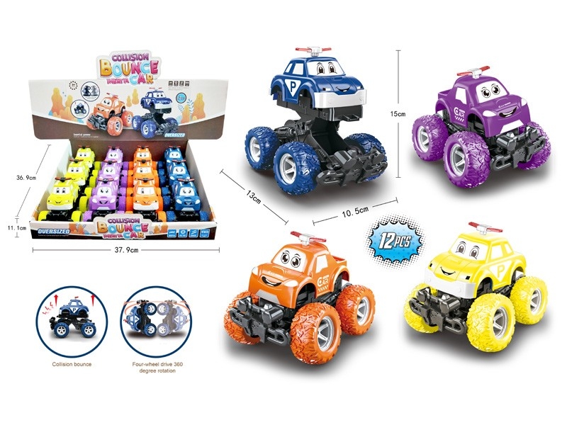 FRICTION POLICE CAR 12PCS/DISPLAY - HP1166003